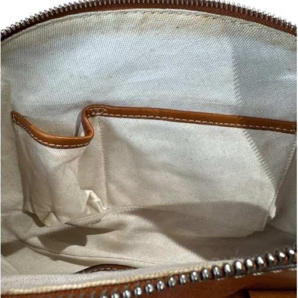 Vintage 90's Michael Kors Leather Tan Saddlebag with Silver Buckles - Picture 13 of 16